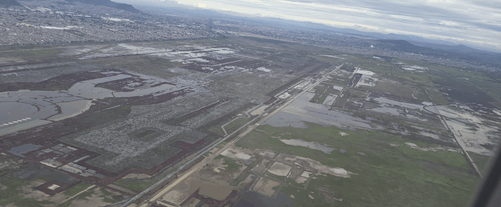 Imagen del NAICM sin mostrar inundación y sin estructuras Junio 2025